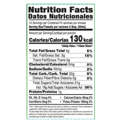 Tánamo Condensed Milk nutrition facts